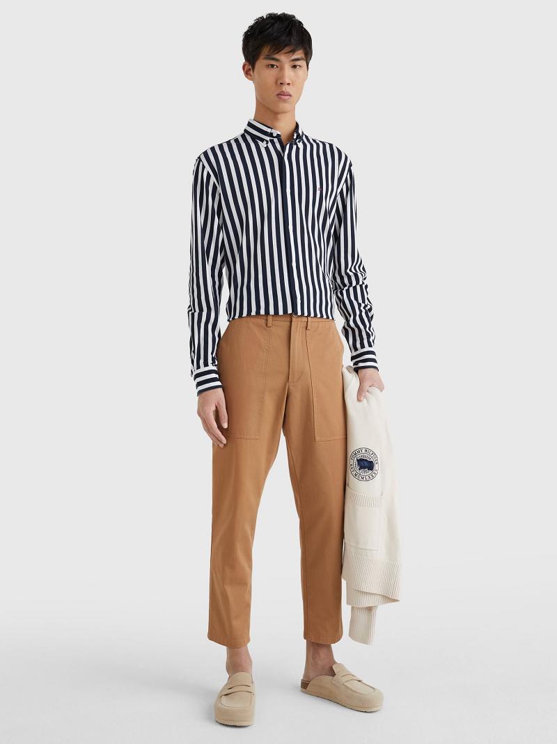 Brown Tommy Hilfiger Relaxed fit utility Pants | NZ_M31337