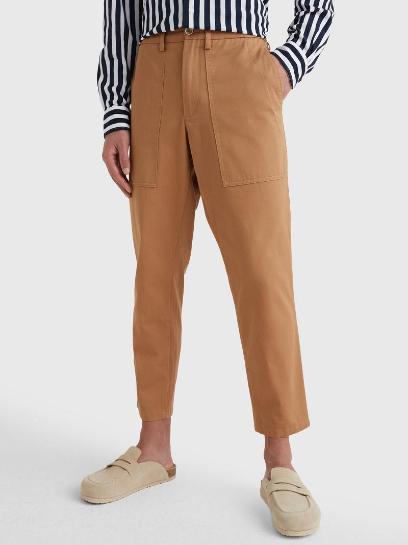 Brown Tommy Hilfiger Relaxed fit utility Pants | NZ_M31337