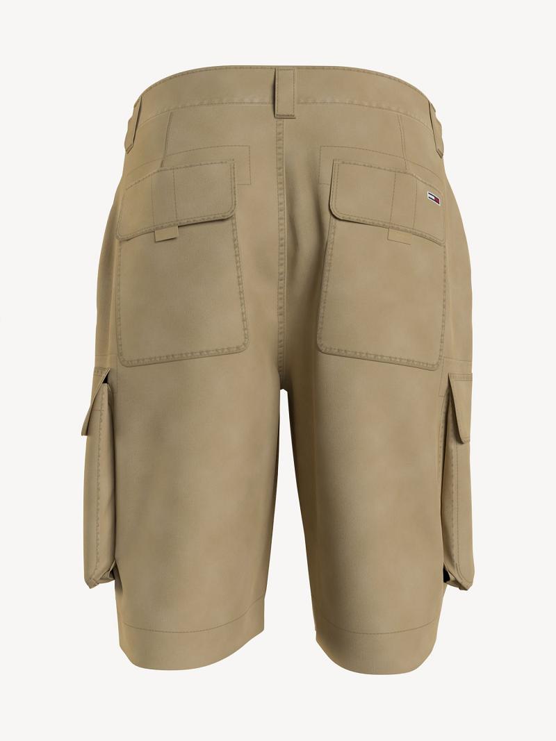 Brown Tommy Hilfiger Solid Cargo Shorts | NZ_M31224