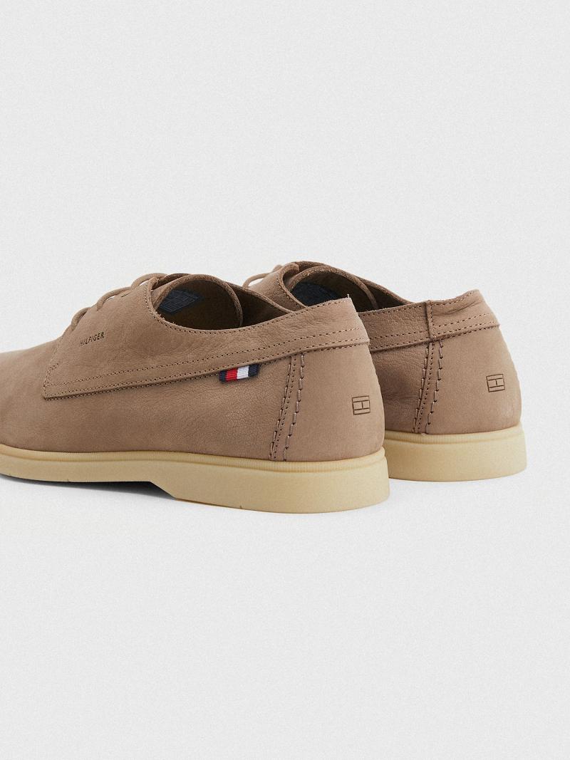 Brown Tommy Hilfiger Suede derby Sneakers | NZ_M31633