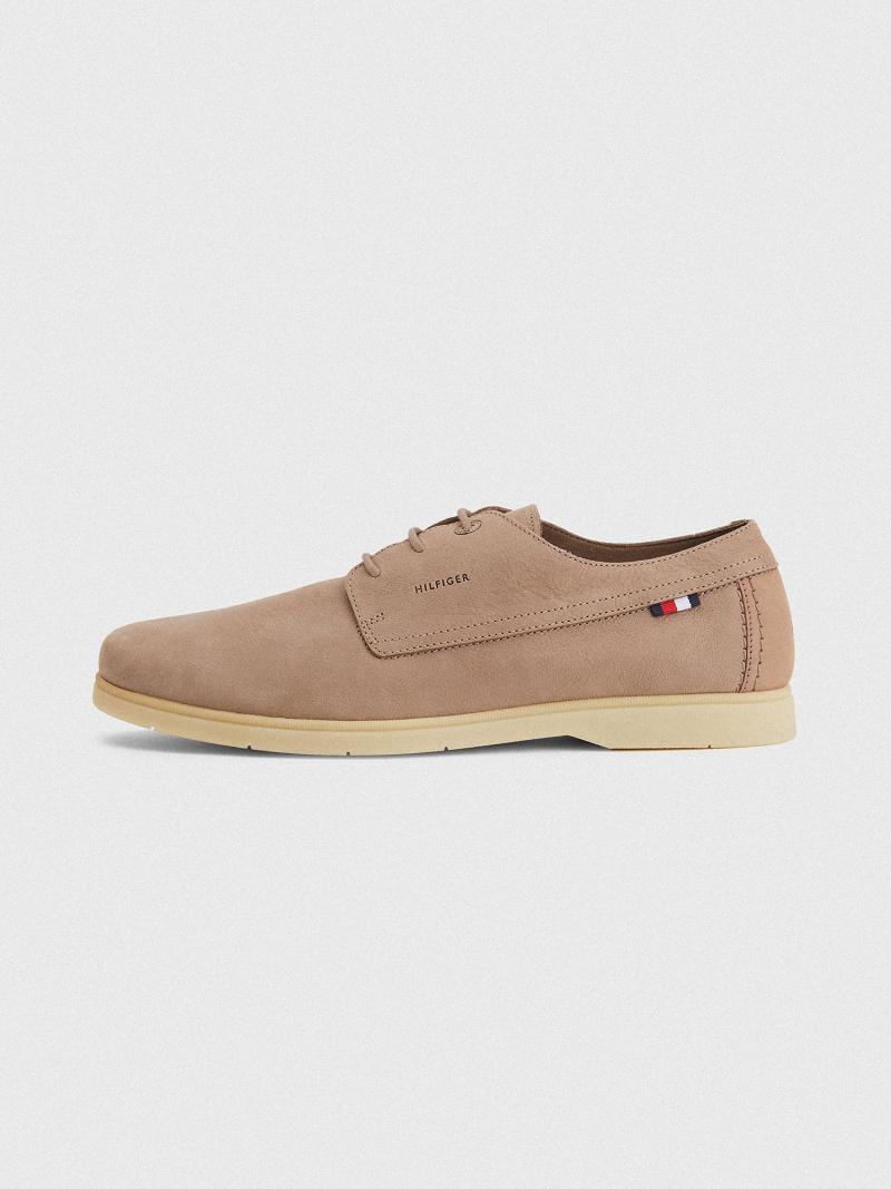 Brown Tommy Hilfiger Suede derby Sneakers | NZ_M31633