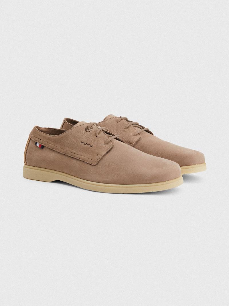 Brown Tommy Hilfiger Suede derby Sneakers | NZ_M31633