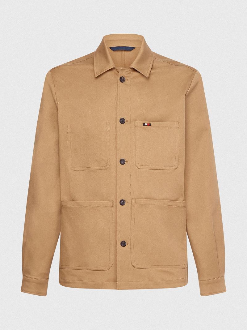 Brown Tommy Hilfiger Utility Jackets | NZ_M31429