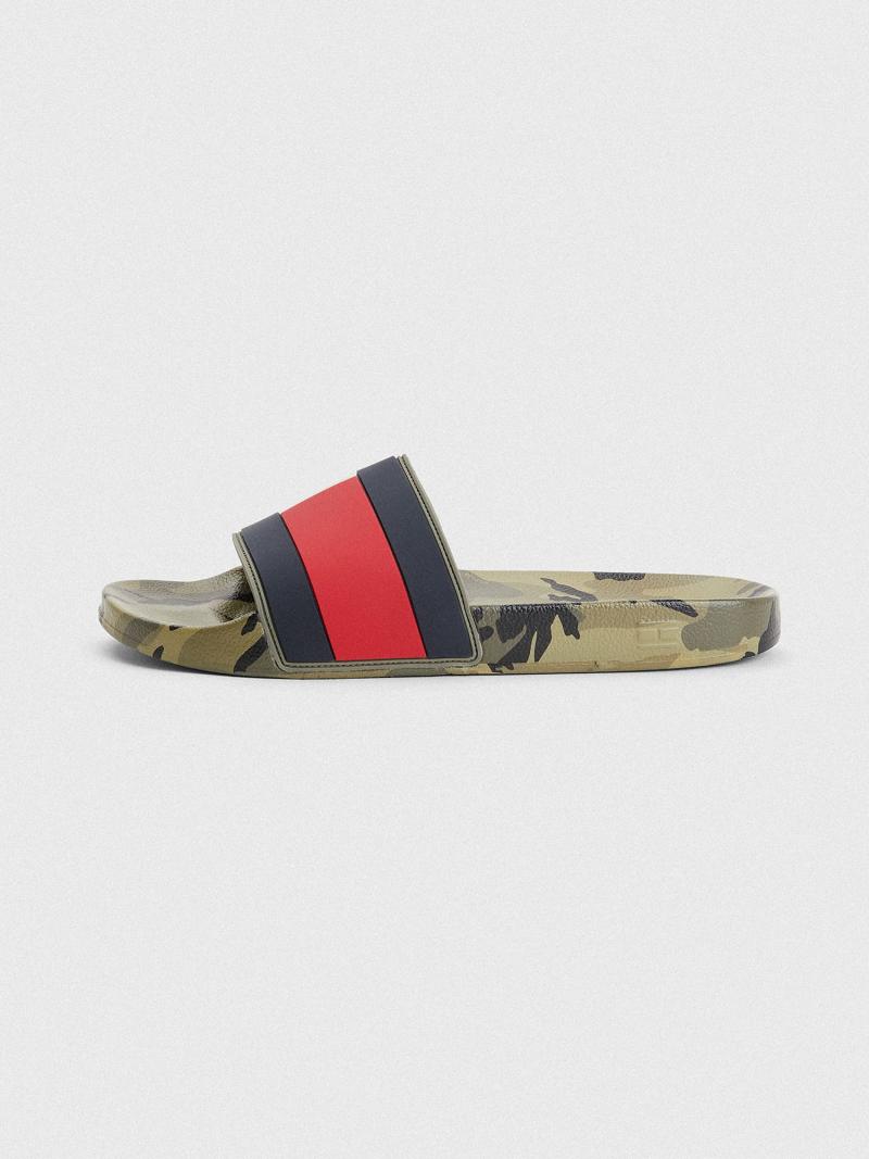 Camo / Brown Tommy Hilfiger Camo pool Slides | NZ_M31639