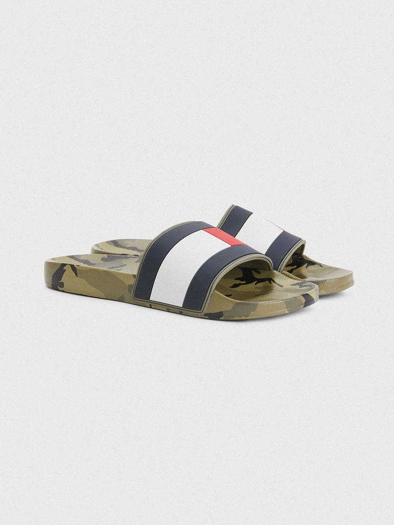 Camo / Brown Tommy Hilfiger Camo pool Slides | NZ_M31639