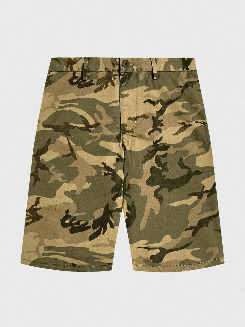 Camo / Green Tommy Hilfiger Relaxed fit camo Shorts | NZ_M31220