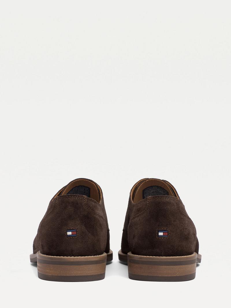 Coffee Tommy Hilfiger Suede derby Casual Shoes | NZ_M31677