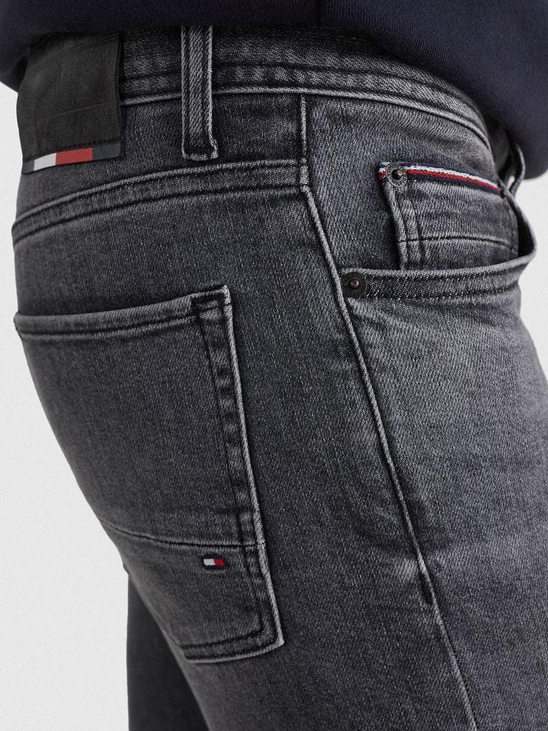 Dark Grey Tommy Hilfiger Slim fit faded wash Jeans | NZ_M31380