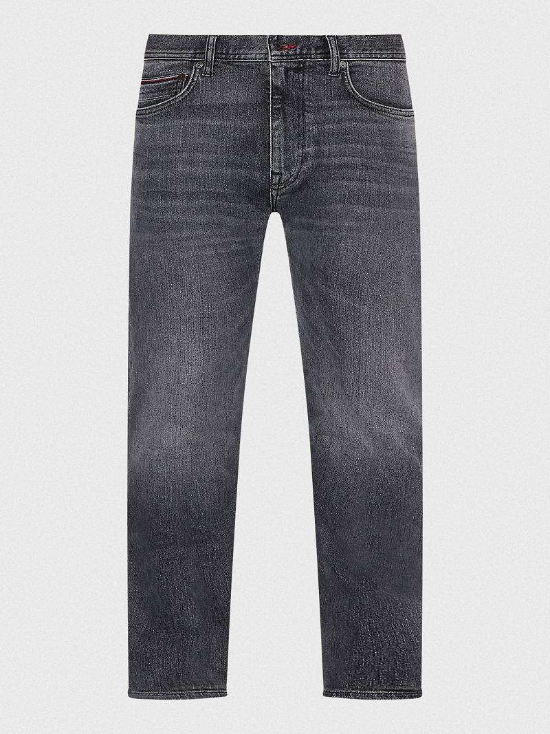 Dark Grey Tommy Hilfiger Slim fit faded wash Jeans | NZ_M31380