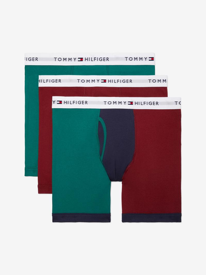 Green / Brown Tommy Hilfiger Cotton classics boxer brief 3pk Boxer Briefs | NZ_M31579