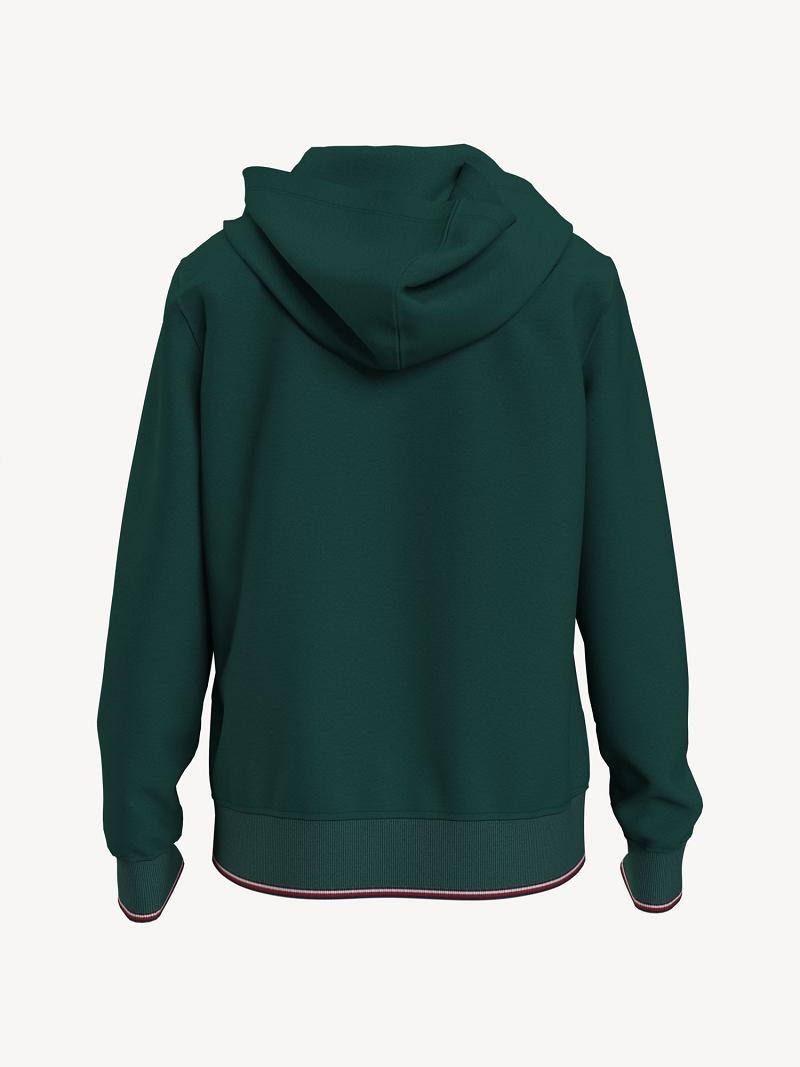 Green Tommy Hilfiger Essential Solid Hoodies | NZ_W21147