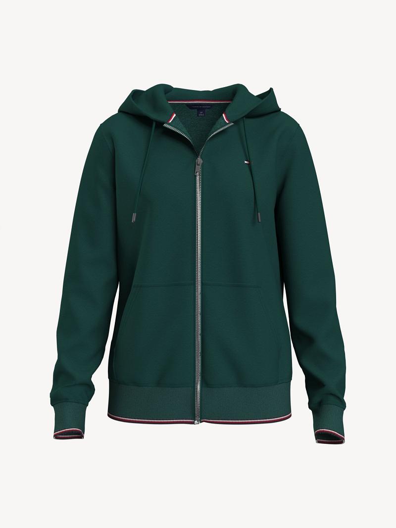 Green Tommy Hilfiger Essential Solid Hoodies | NZ_W21147