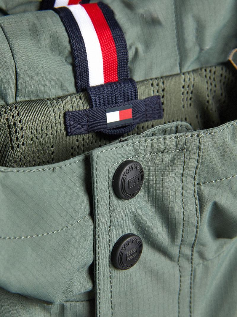 Green Tommy Hilfiger Hooded Surplus Jackets | NZ_B2039