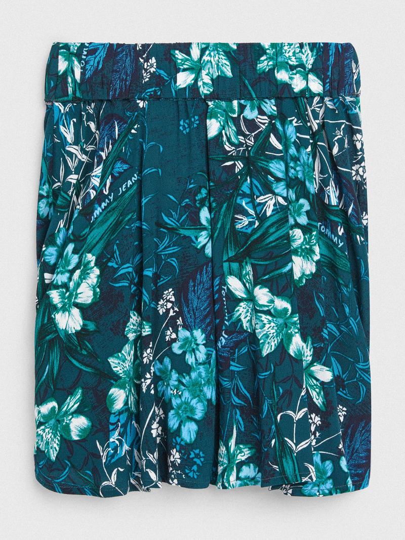 Green Tommy Hilfiger Tropical Print Skirts | NZ_G1173