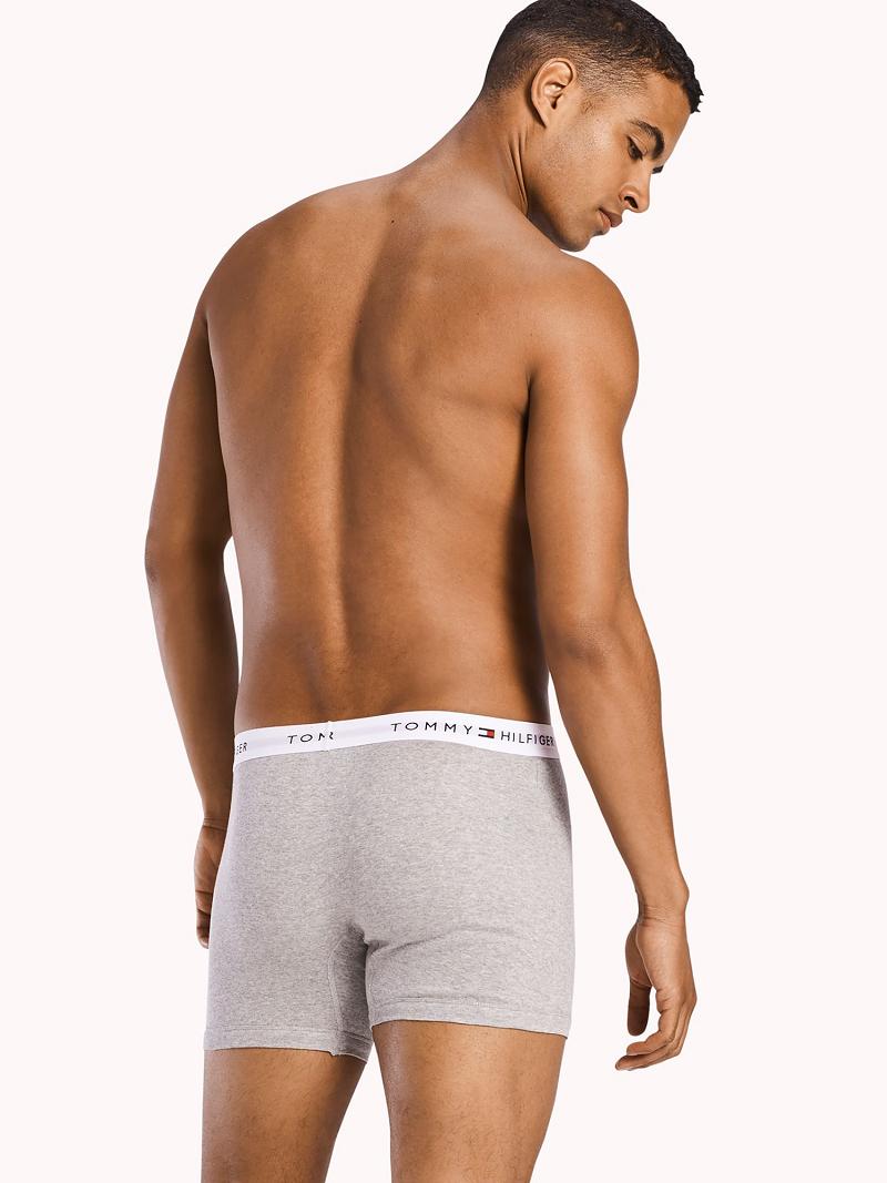 Grey / Black Tommy Hilfiger Cotton classics boxer brief 3pk Boxer Briefs | NZ_M31585