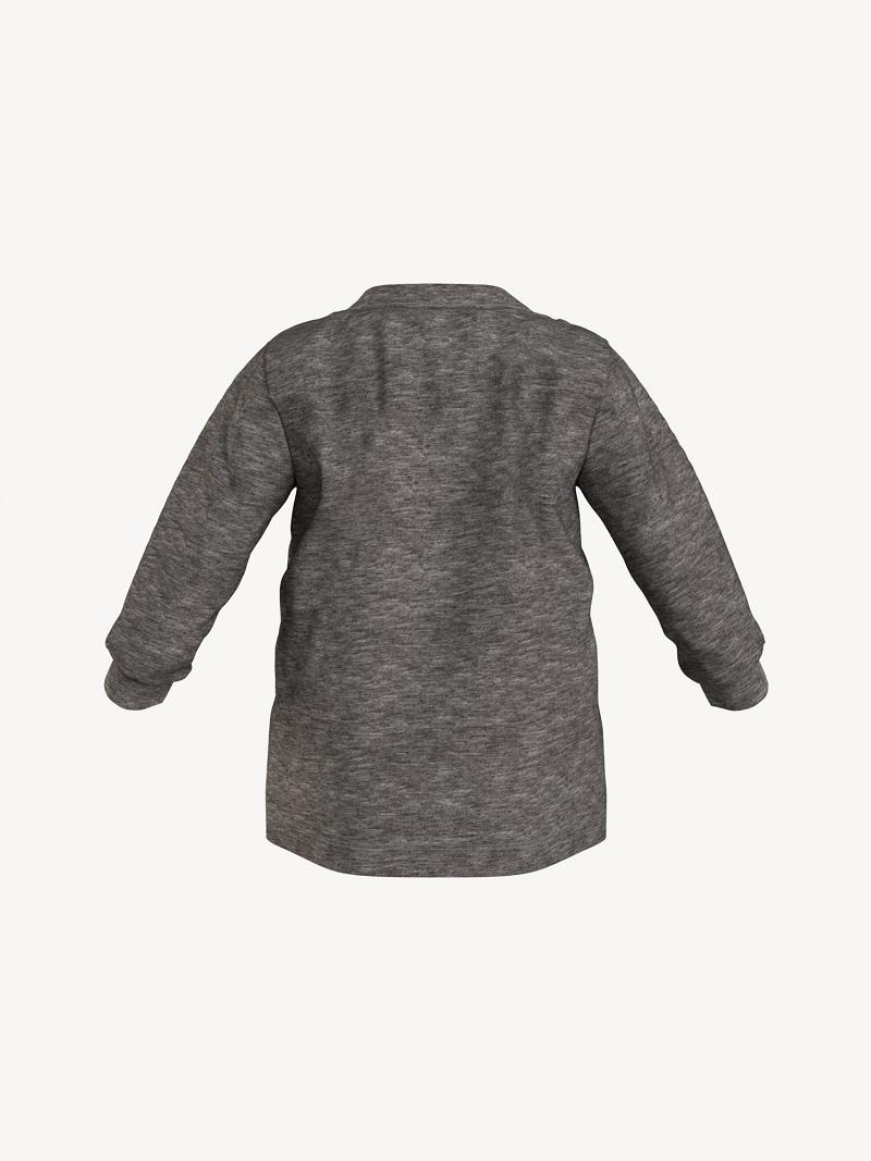 Grey Tommy Hilfiger Babies' Signature Long Sleeve T Shirts | NZ_G1224