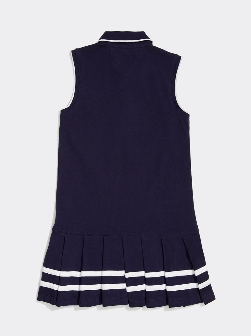 Grey Tommy Hilfiger Big Sleeveless Pleated Dresses | NZ_G1049