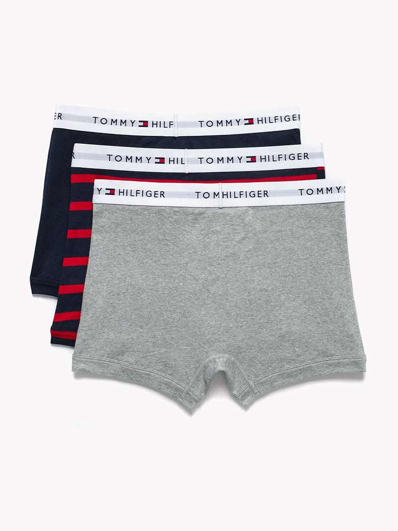 Grey Tommy Hilfiger Cotton classics trunk 3pk Trunks | NZ_M31494