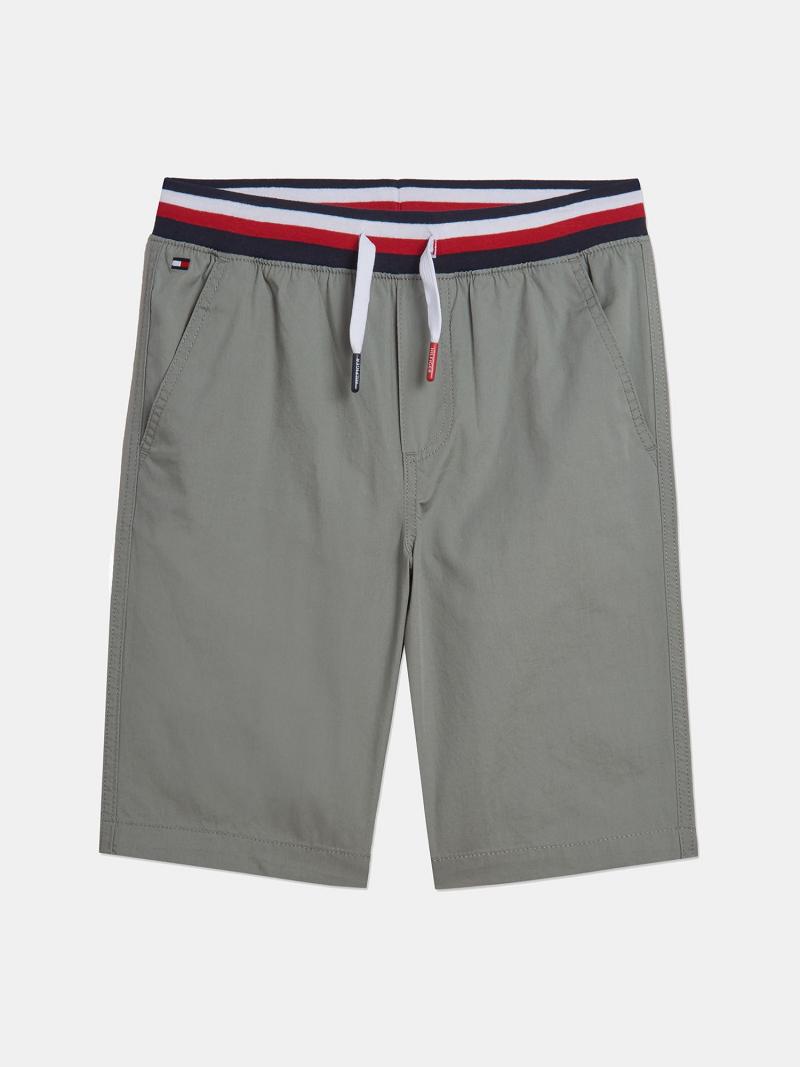 Grey Tommy Hilfiger Drawstring Waist Shorts | NZ_B2096