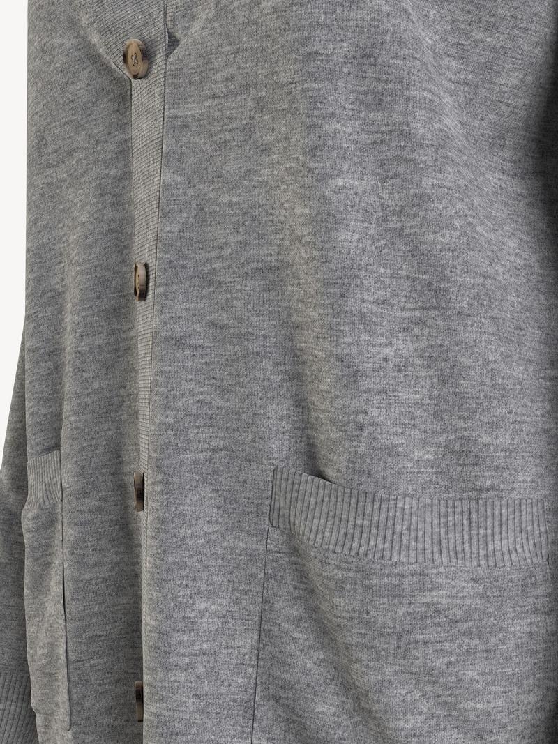 Grey Tommy Hilfiger Essential Solid Cardigan Sweaters | NZ_W21350