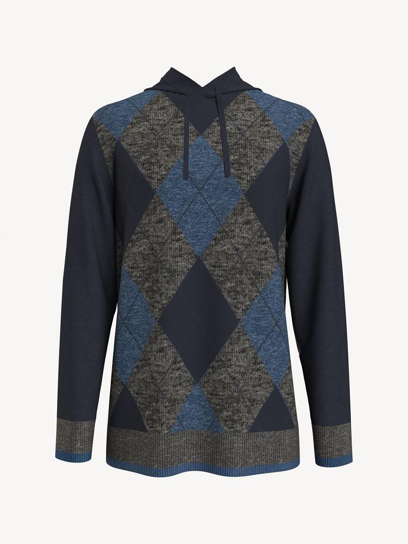 Grey Tommy Hilfiger Essential argyle popover Sweaters | NZ_M31158