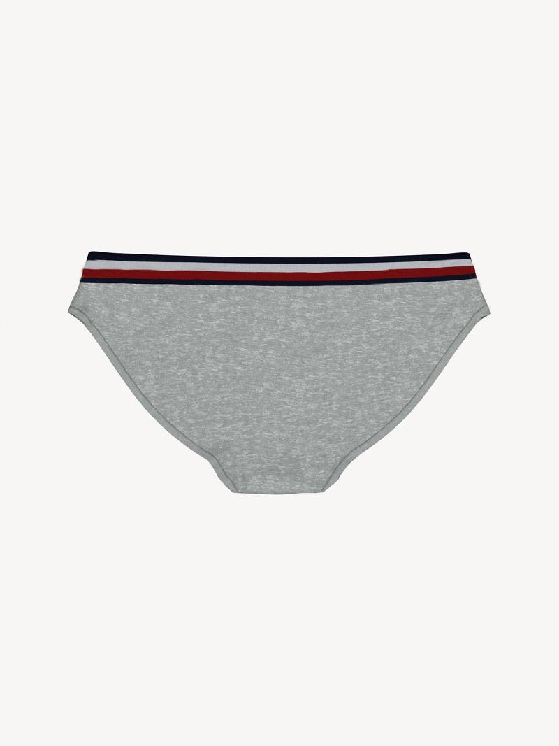 Grey Tommy Hilfiger Logo Brief Bikinis | NZ_W21542