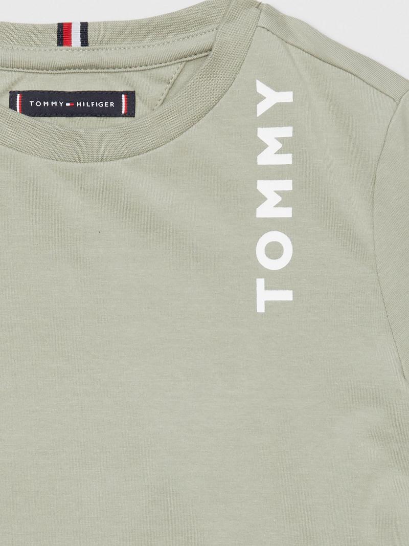 Grey Tommy Hilfiger Multi Logo T Shirts | NZ_G1254