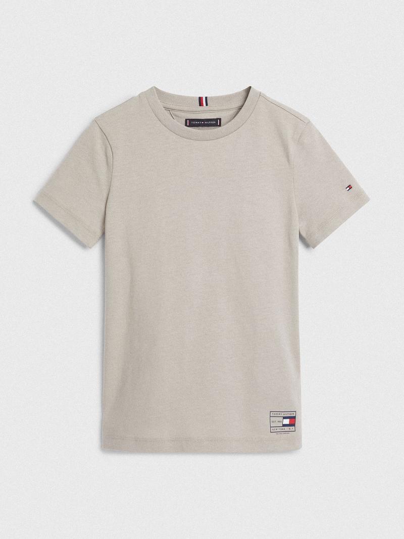 Grey Tommy Hilfiger Natural Dye T Shirts | NZ_B2198