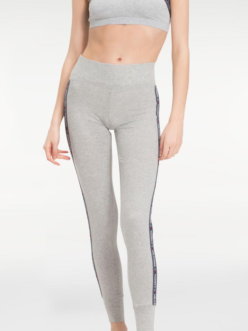 Grey Tommy Hilfiger Organic Cotton Logo Leggings | NZ_W21230