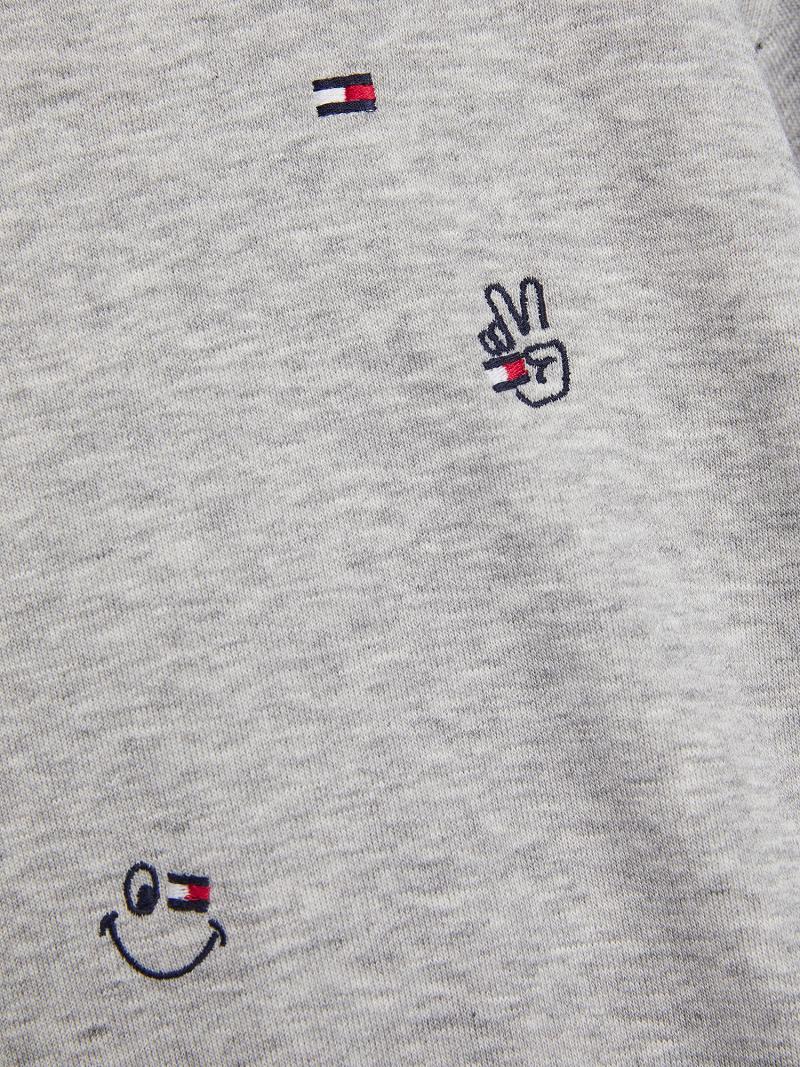 Grey Tommy Hilfiger Organic Cotton Smiles Hoodies | NZ_B2033