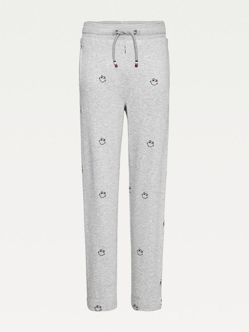 Grey Tommy Hilfiger Organic Cotton Smiles Sweatpants | NZ_G1183