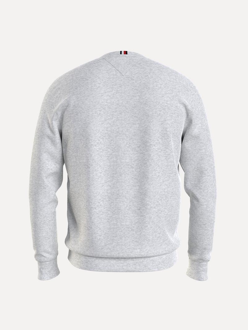 Grey Tommy Hilfiger Organic cotton performance logo tape Sweatshirts | NZ_M31131