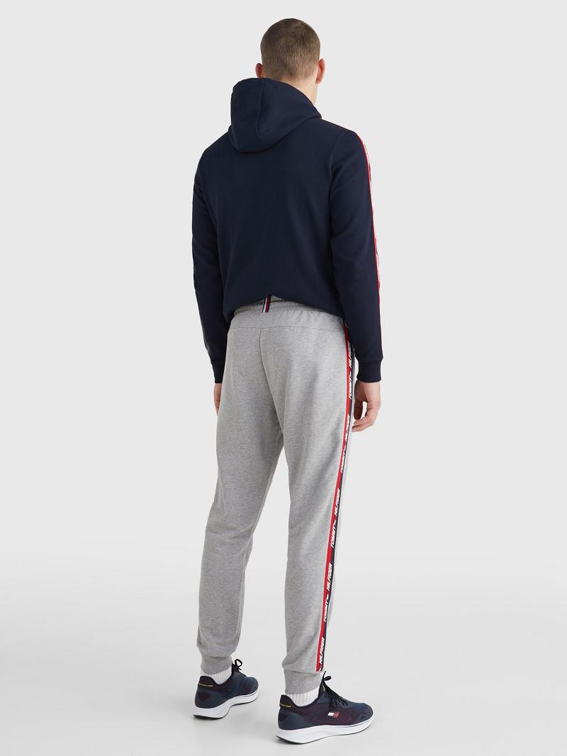 Grey Tommy Hilfiger Organic cotton performance logo tape Pants | NZ_M31323