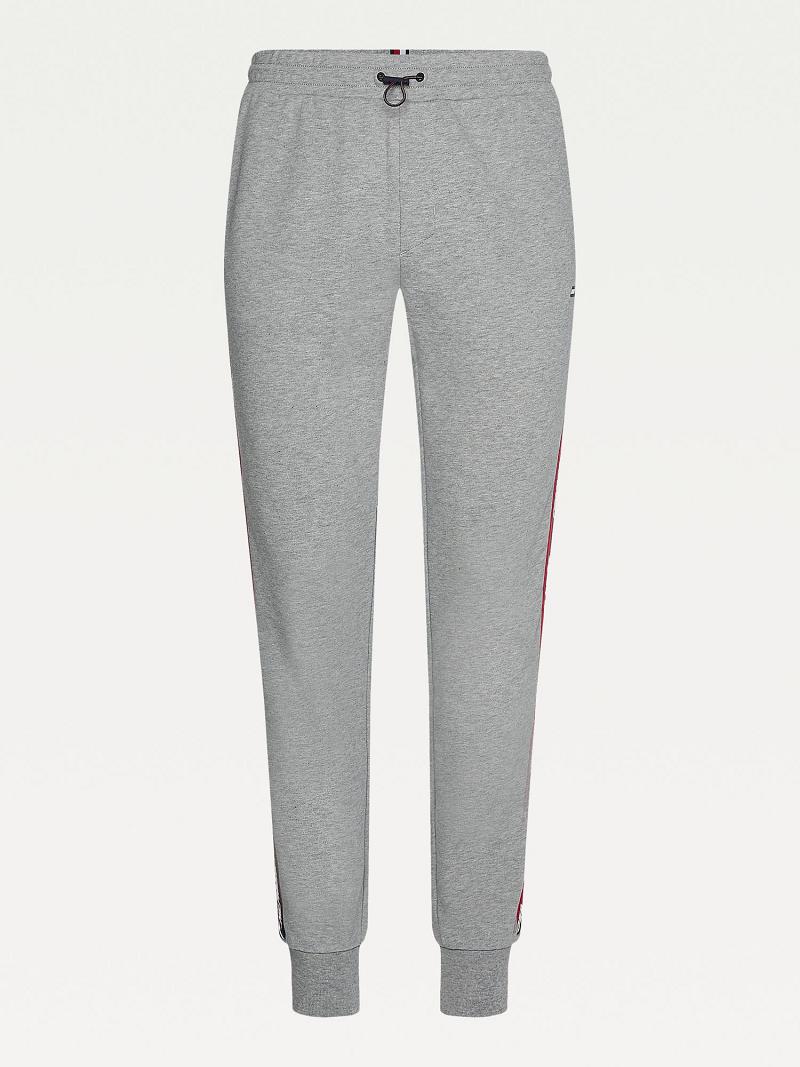 Grey Tommy Hilfiger Organic cotton performance logo tape Pants | NZ_M31323