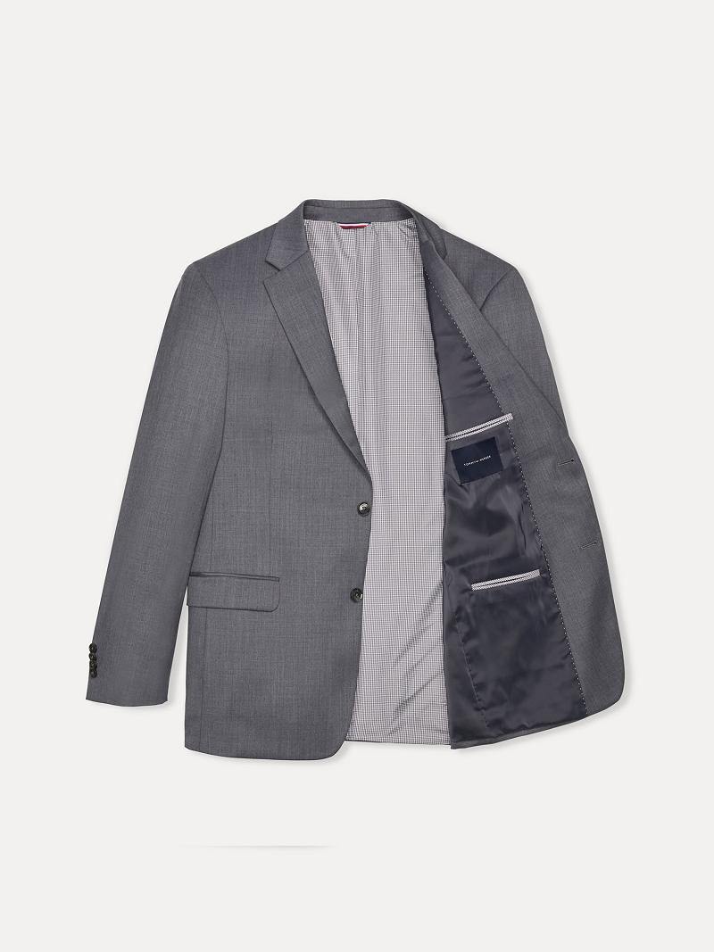 Grey Tommy Hilfiger Regular fit essential Blazers | NZ_M31473