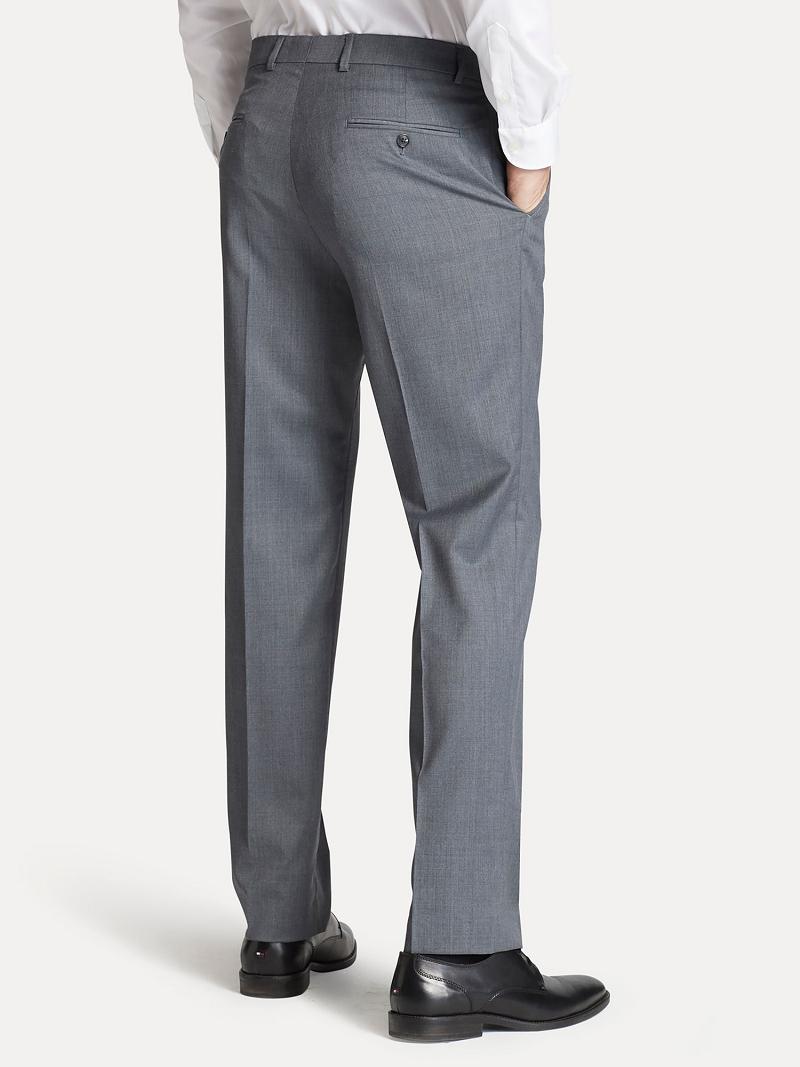 Grey Tommy Hilfiger Regular fit in solid Pants | NZ_M31329