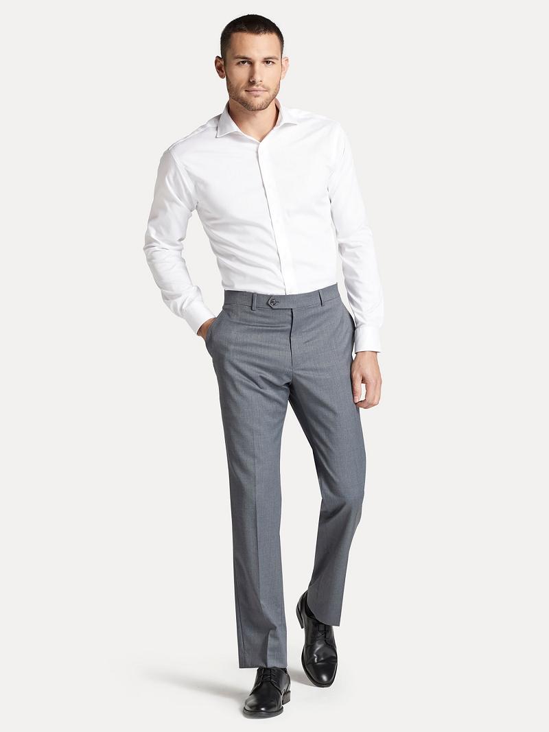 Grey Tommy Hilfiger Regular fit in solid Pants | NZ_M31329