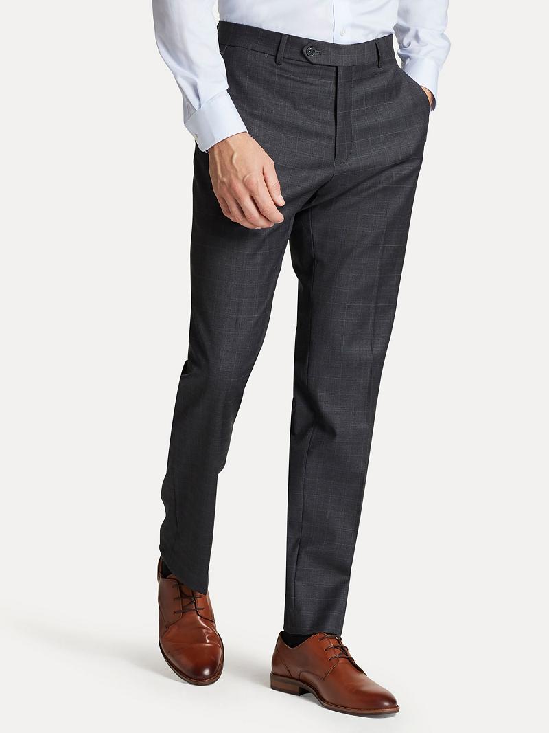 Grey Tommy Hilfiger Regular fit in windowpane check Suits | NZ_M31185