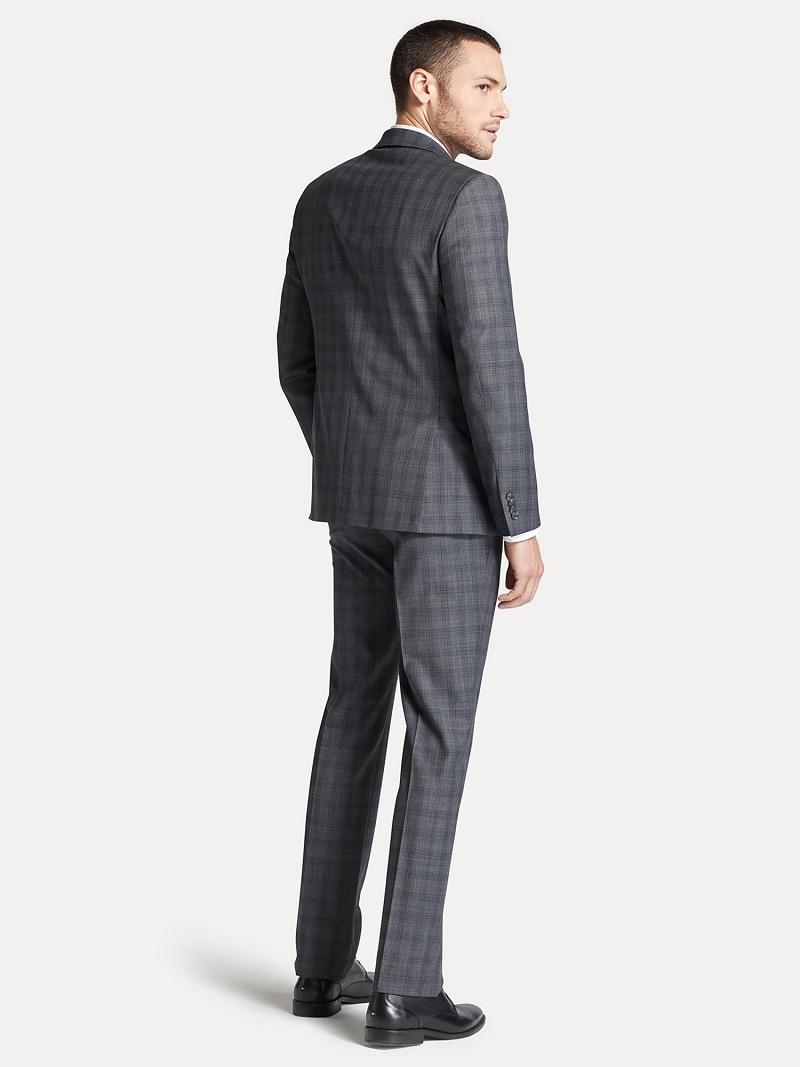 Grey Tommy Hilfiger Regular fits windowpane check wool Blazers | NZ_M31486