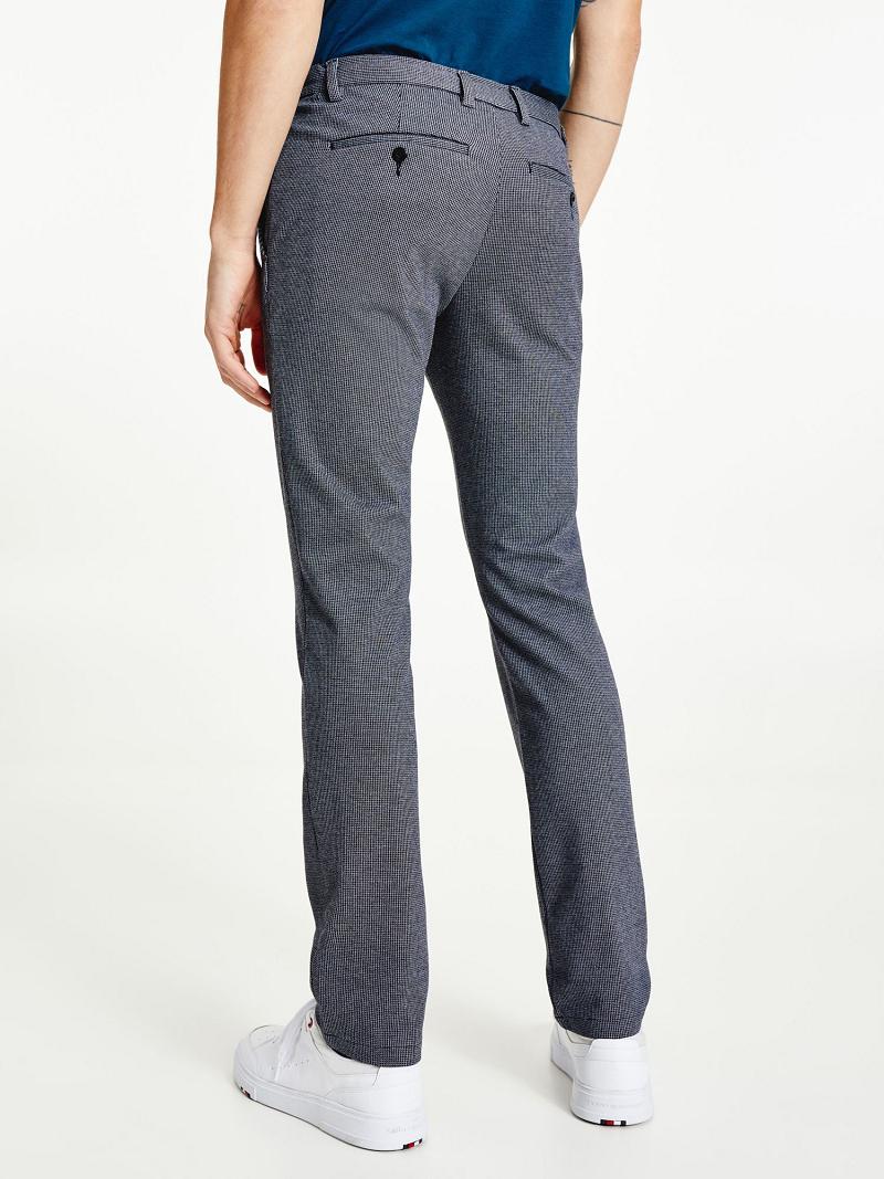 Grey Tommy Hilfiger Slim fit houndstooth Pants | NZ_M31340