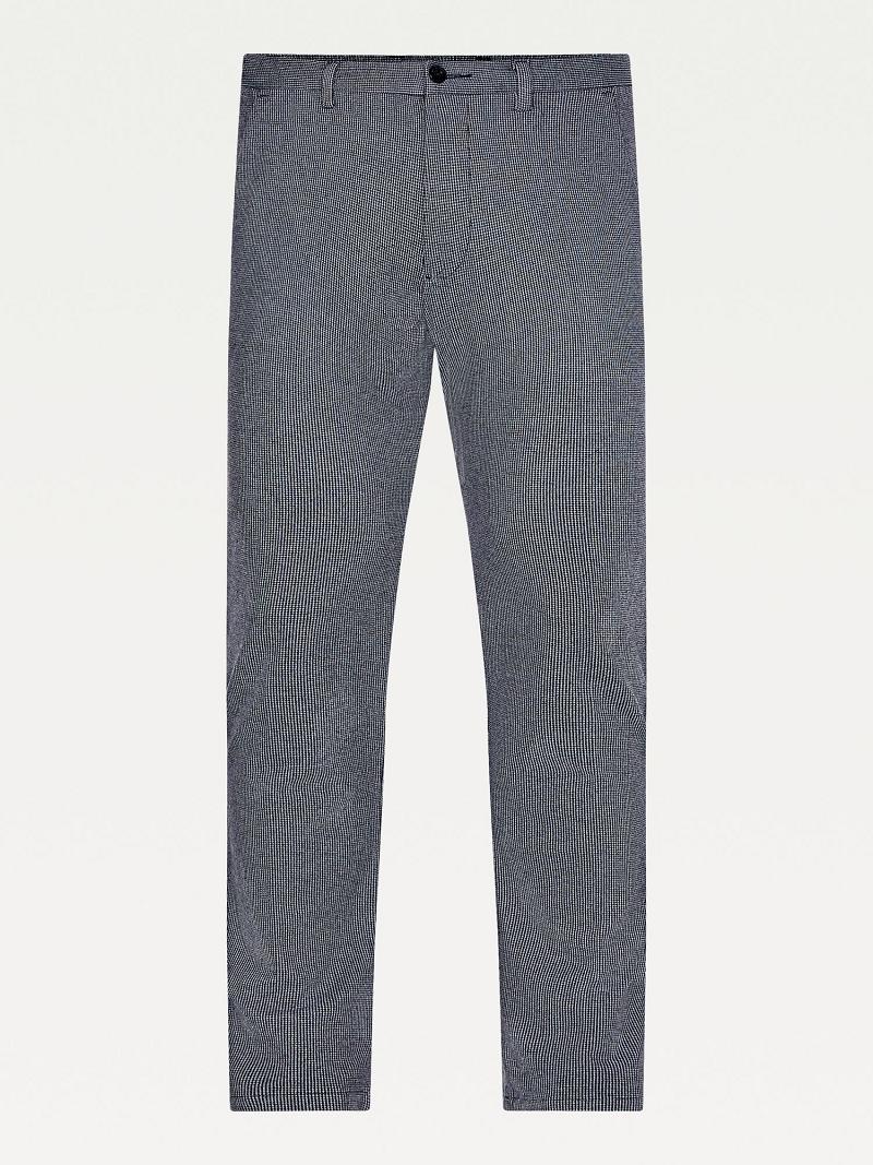 Grey Tommy Hilfiger Slim fit houndstooth Pants | NZ_M31340