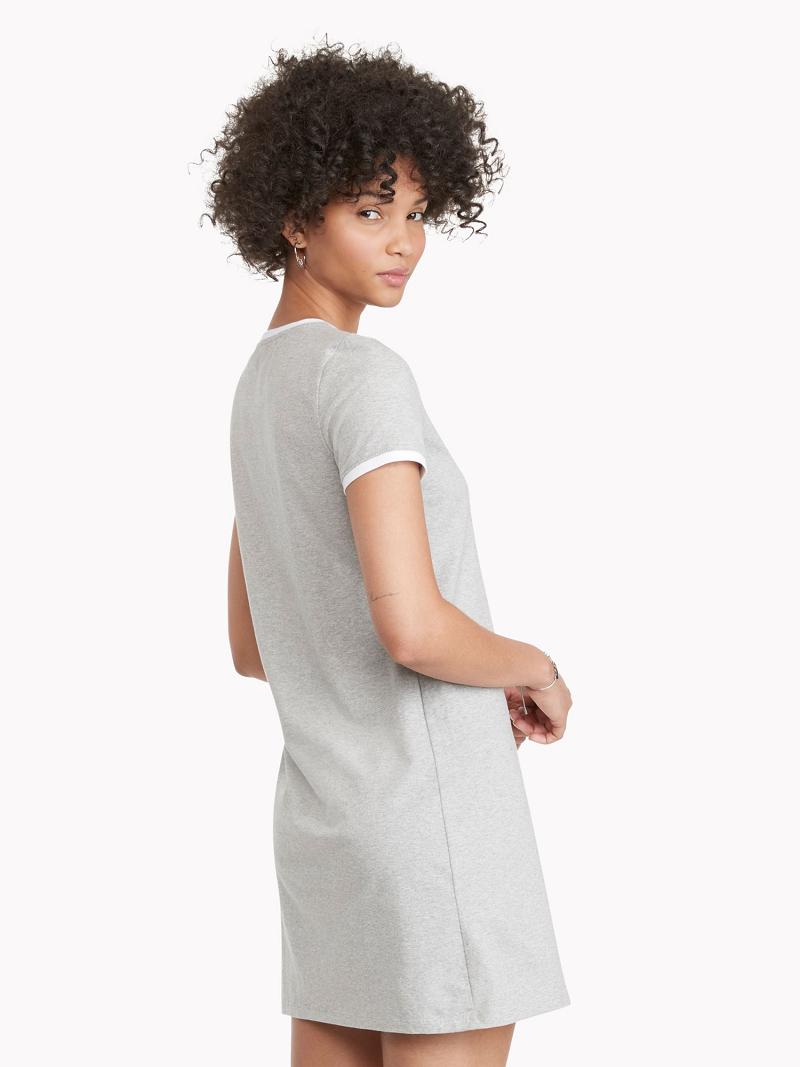 Grey Tommy Hilfiger Tommy T-Shirt Dresses | NZ_W21135