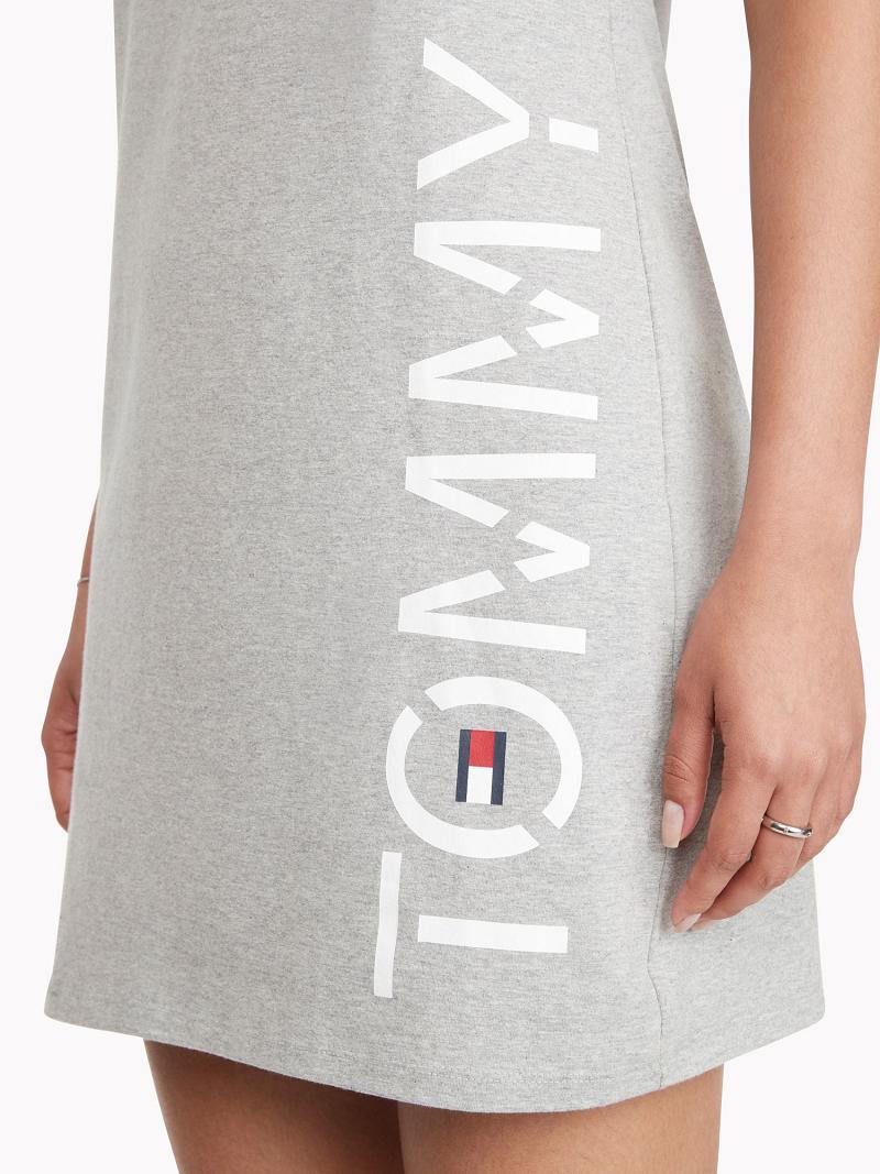 Grey Tommy Hilfiger Tommy T-Shirt Dresses | NZ_W21135