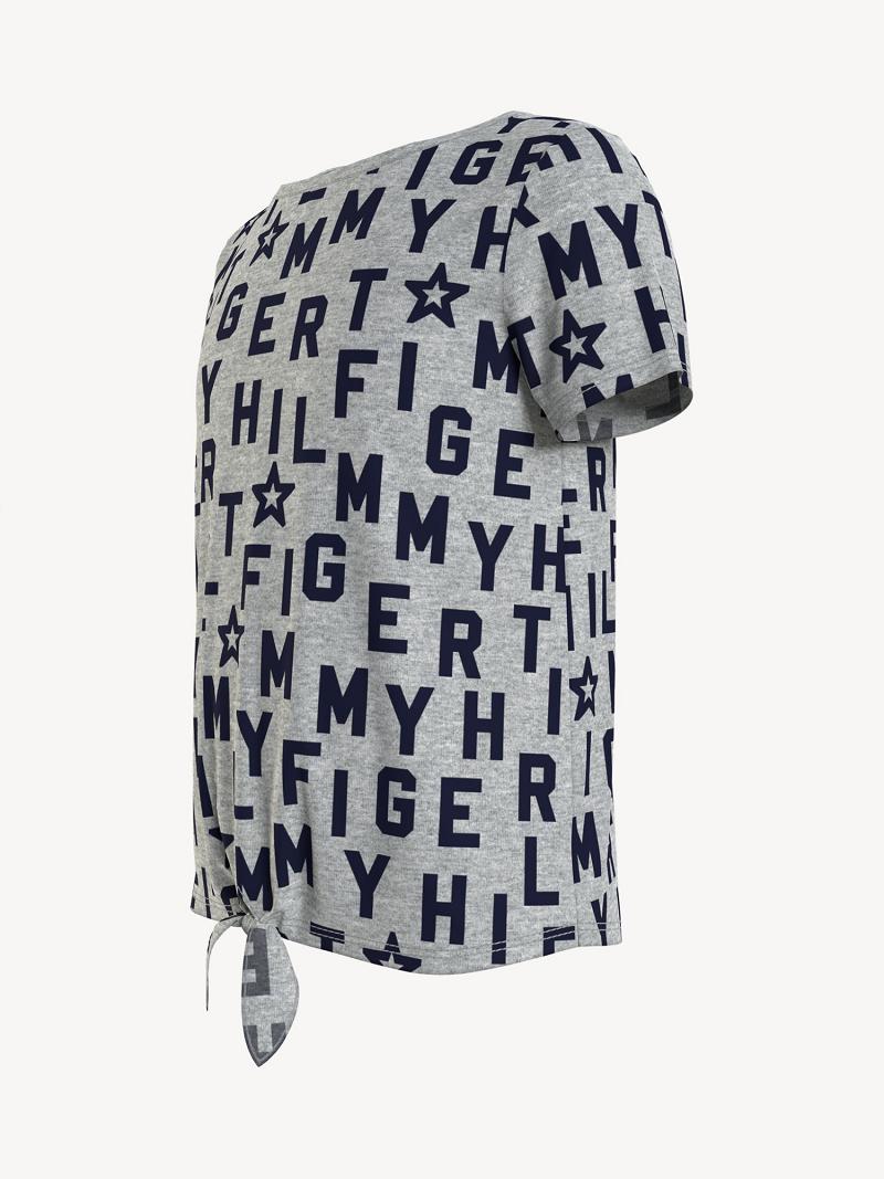 Grey Tommy Hilfiger Tommy T Shirts | NZ_G1269