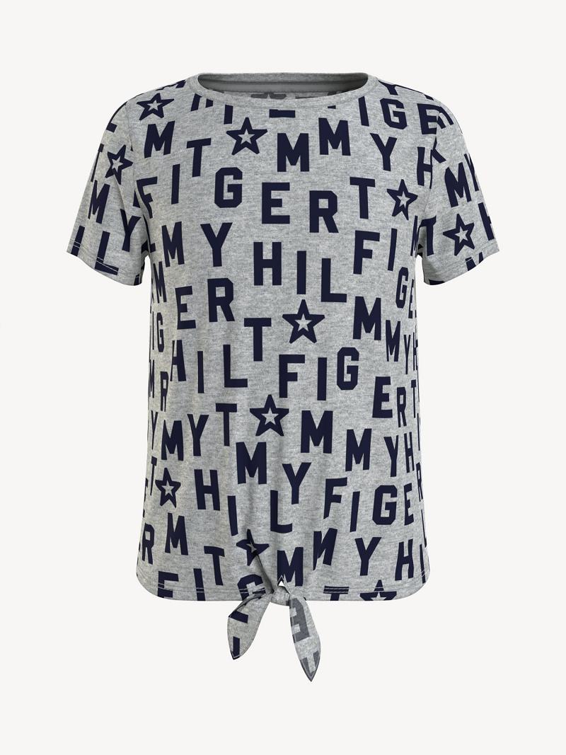 Grey Tommy Hilfiger Tommy T Shirts | NZ_G1269