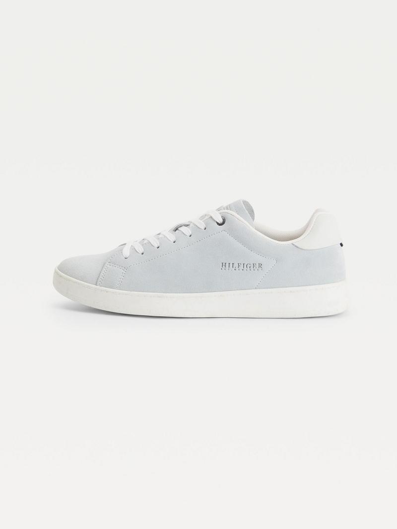 Grey Tommy Hilfiger Undyed suede cupsole Sneakers | NZ_M31638