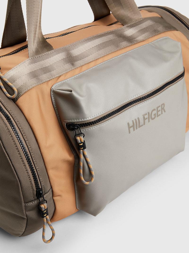 Khaki / Beige Tommy Hilfiger Utility Duffle Bags | NZ_M31713