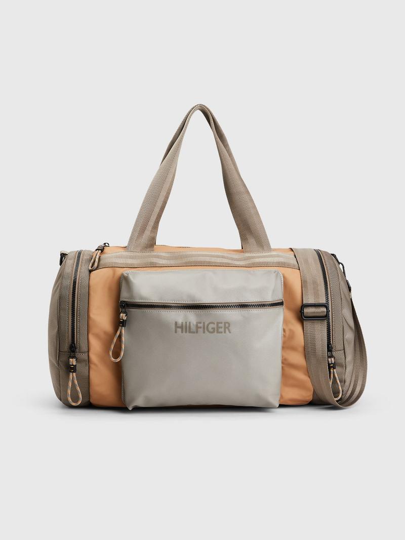 Khaki / Beige Tommy Hilfiger Utility Duffle Bags | NZ_M31713