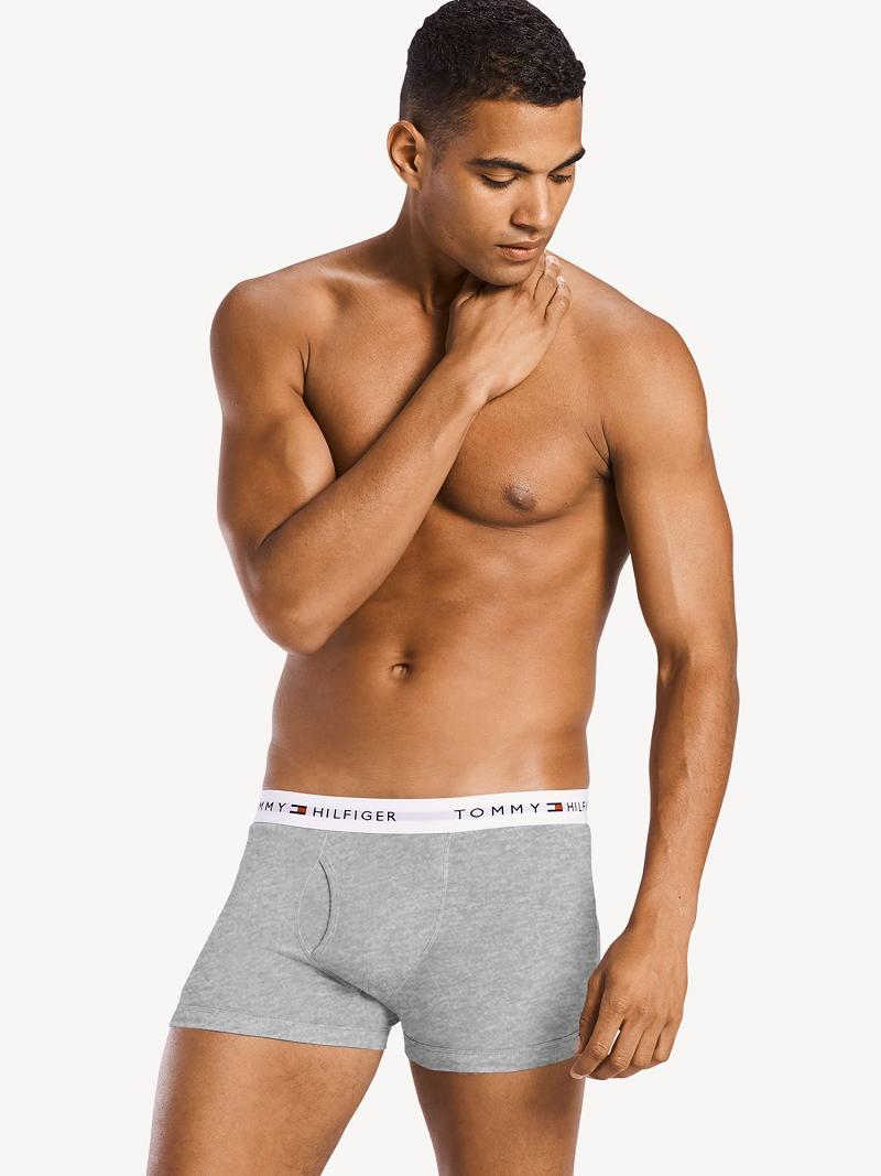 Light Grey Tommy Hilfiger Cotton classics trunk 3pk Trunks | NZ_M31500