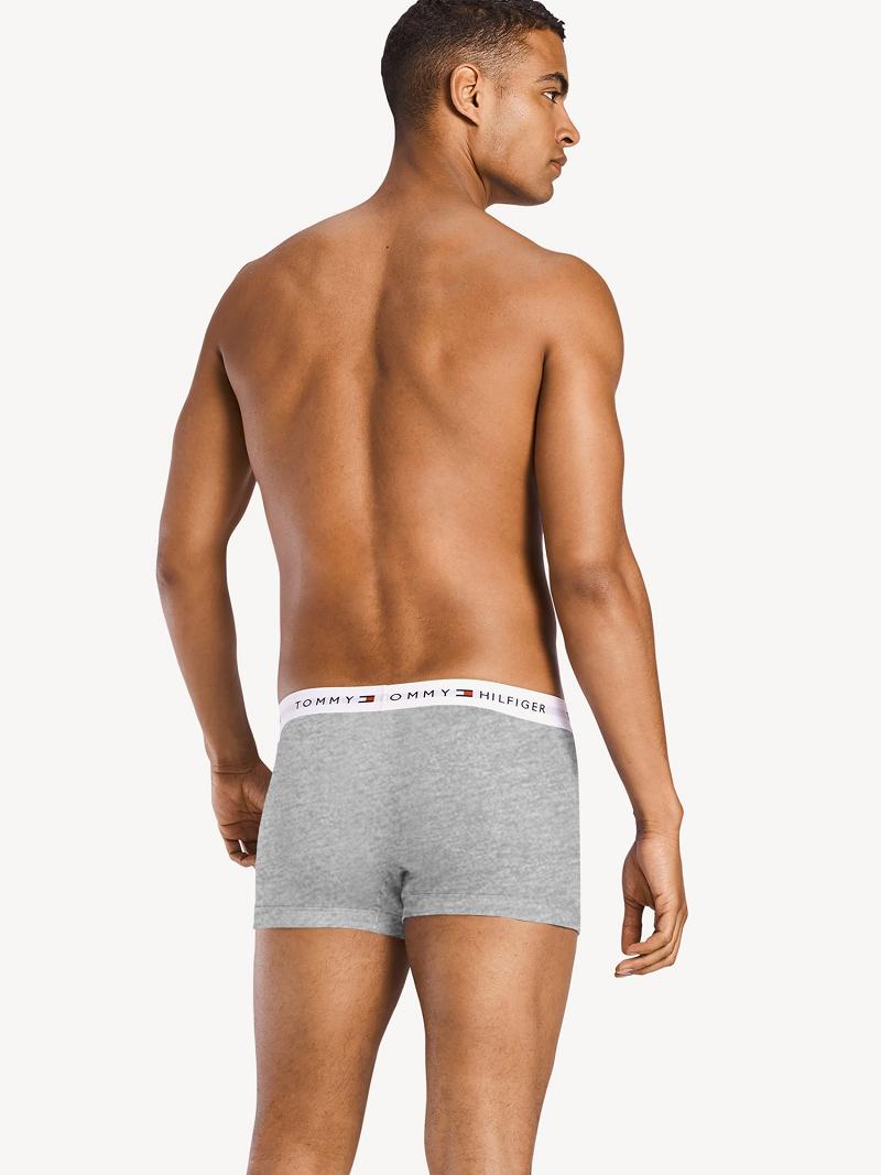 Light Grey Tommy Hilfiger Cotton classics trunk 3pk Trunks | NZ_M31500